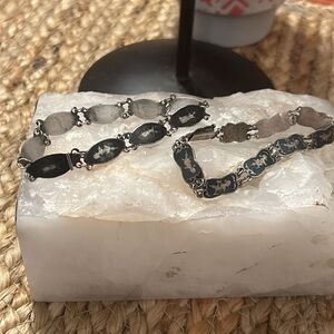 Niello Siam Set of 2 Vintage Sterling Silver Hindu Goddess Dancers Bracelets